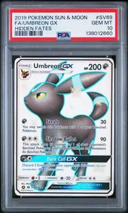 Umbreon GX SV69/SV94 Shiny Vault Hidden Fates Pokemon English PSA 10 GEM - Image 1