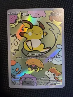 Ditto Raichu 12 - After Skool Hobby V2 Genetic Mystery - Pokemon Fan Art HOLO - Image 1
