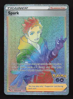Spark (Secret) 085/078 Secret Rare Pokemon GO NM 2022 - Image 1