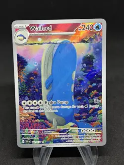 Pokemon TCG Wailord 162/159 Journey Together Illustration Rare NM - Image 1