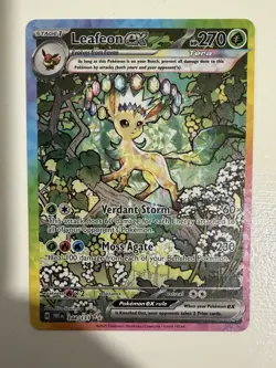 Pokemon Leafeon ex 144/131 Prismatic Evolutions Special Illustration Rare Holo … - Image 1