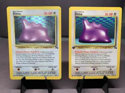 Pokemon TCG 1st Edition Ditto Non Holo & Holo Rare Fossil Set WOTC VTG 1999 - Image 1