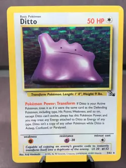Pokemon TCG 1st Edition Ditto Non Holo & Holo Rare Fossil Set WOTC VTG 1999 - Image 2