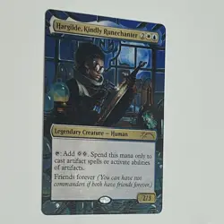 MTG Hargilde, Kindly, Runechanter Alter, Hand Painted Altered Card, Artifact EDH - Image 2