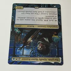 MTG Hargilde, Kindly, Runechanter Alter, Hand Painted Altered Card, Artifact EDH - Image 4
