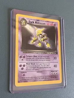 Dark Alakazam 1/82 Holo Rare Team Rocket Pokemon Card 1999 WOTC LP+ - Image 2