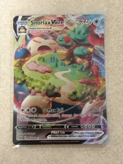 Pokemon Snorlax VMAX 142/202 Ultra Rare Holo Swsh01 Sword & Shield Card - Image 1