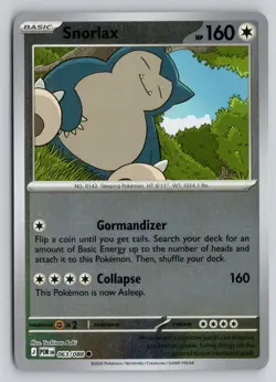 SNORLAX 063/088 COMMON PERFECT ORDER POKEMON REVERSE HOLO NM - Image 1