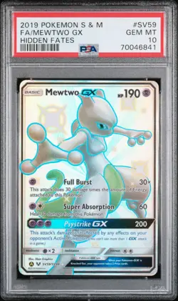 PSA 10 Pokemon Hidden Fates Mewtwo Gx SV59/SV94 - Image 1
