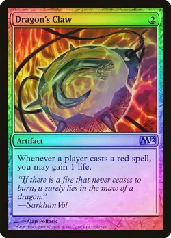 Dragon's Claw FOIL Magic 2012 / M12 PLD Artifact Uncommon MAGIC CARD ABUGames - Image 1
