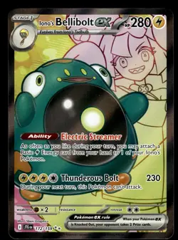 Iono's Bellibolt ex 172/159 Ultra Rare Journey Together Pokemon Card - Image 1