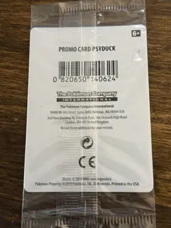 Psyduck Pokemon Trading Card Detective Pikachu RARE Sealed Movie Promo GameStop - Image 2