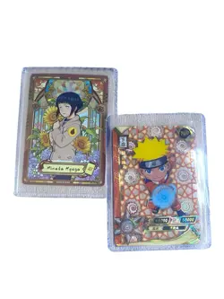 TGR Naruto CCG Foil Card Lot 2 English Foil Cards Minata Hyuga & Naruto Uzumaki - Image 1
