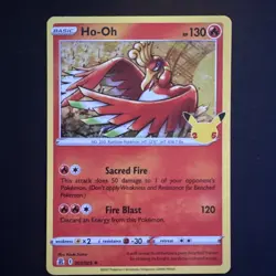 Pokemon TCG Reshiram Holo Rare Card 002/025 25th Celebrations - Image 1