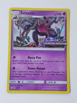 2017 Pokemon Crimson Invasion #SM73 Salazzle PRERELEASE STAFF STAMPED Promo Card - Image 3