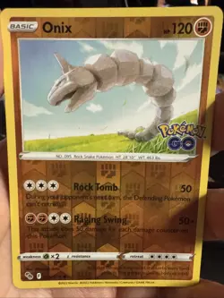 Pokemon TCG Onix 036/078 - Pokemon GO - Common Reverse Holo NM + Card Saver - Image 1