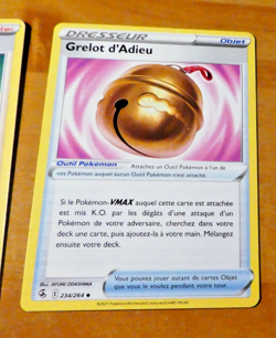 POKEMON POING DE FUSION FRANCAISE CARD CARTE Grelot d'Adieu 234/264 FR NM 2021 - Image 1