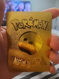 Pokemon Pikachu TCG VMAX Vivid Voltage 044/185 the Chonkachu Gold Metal Card - Image 2