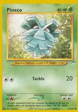 Pineco 77/105 Neo Destiny Vintage 2002 Pokemon Card - NM - Image 1
