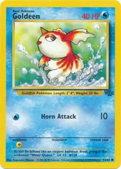 Goldeen 53/64 Jungle Set Vintage 1999 Pokemon Card - NM - Image 1