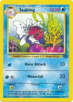 Seaking 46/64 Jungle Set Vintage 1999 Pokemon Card - NM - Image 1