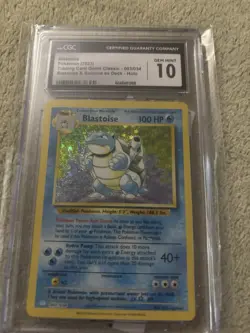 CGC 10 English Blastoise 003/034 Trading Card Game Classic Holo - Image 1