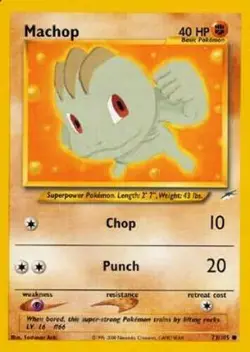 Machop 73/105 Neo Destiny Vintage 2002 Pokemon Card - NM - Image 1