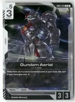 Gundam Aerial R GD01-070 Gundam Card Game New Type Rising NM Foil - Image 1