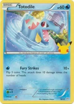 Totodile 18/25 Non Holo McDonalds 25th Anniversary Promo Pokemon Card - NM - Image 1