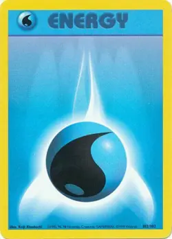 Water Energy 102/102 Base Set Vintage 1999 Pokemon Card - NM - Image 1