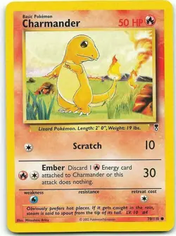 Charmander 70/110 Legendary Collection Pokemon Card - NM - Image 1