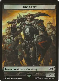 Orc Army Food 6 10 Token MTG Lord of the Rings Tales of Middle Earth NM/MT - Image 1