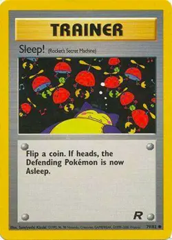Sleep! 79/82 Team Rocket Vintage 2000 Pokemon Card - NM - Image 1