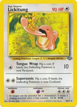 Lickitung 38/64 Jungle Set Vintage 1999 Pokemon Card - NM - Image 1