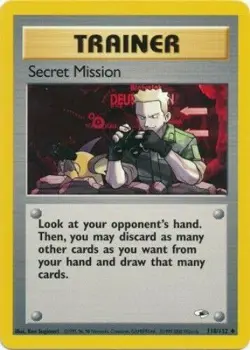 Secret Mission 118/132 Gym Heroes Unlimited Vintage 2000 Pokemon Card - NM - Image 1