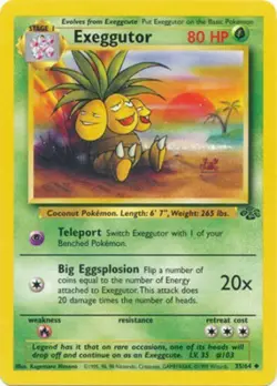 Exeggutor 35/64 Jungle Set Vintage 1999 Pokemon Card - NM - Image 1
