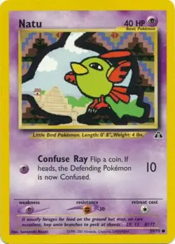 Natu 59/75 Neo Discovery Pokemon Card - NM - Image 1