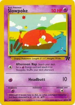 Slowpoke 67/82 Team Rocket Vintage 2000 Pokemon Card - NM - Image 1