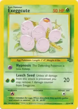 Exeggcute 52/64 Jungle Set Vintage 1999 Pokemon Card - NM - Image 1