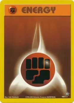Fighting Energy 106/111 Neo Genesis Set Unlimited Pokemon Card - NM - Image 1