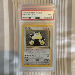 Pokemon TCG Snorlax Jungle Holo Card 11/64 Unlimited PSA 9 Mint 1999 Vintage - Image 1