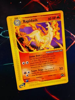 LP/NM Pokemon RAPIDASH Card BLACK STAR PROMO Set #51 WOTC Center NY Non-Holo#6 - Image 1
