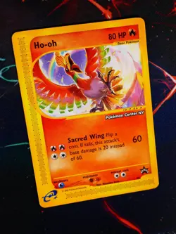 LP Pokemon HO-OH Card BLACK STAR PROMO Set#52 WOTC Center New York NY Non-Holo#4 - Image 1