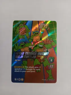 UniVersus TMNT Retro Teenage Mutant Ninja Turtles Holo Character Card TMNT02 - Image 1