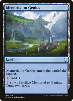 MTG Magic DOM Dominaria - 1x EN EX 243 U Memorial to Genius - Image 1