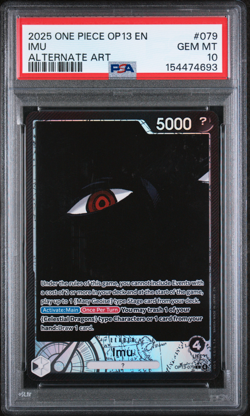 Imu- OP13-079 One Piece TCG ENglish Alt Art Leader PSA 10 - Image 1