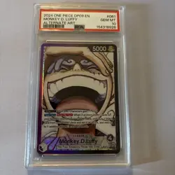 One Piece Monkey.D.Luffy OP09-061 Leader Alternate Art PSA 10 English - Image 1