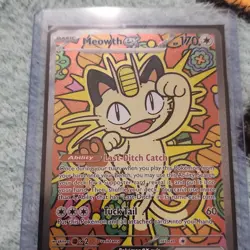 Meowth EX Full Art Ability Holo Pokemon Card POR 121/088 170 HP Tuck Tail - Image 3