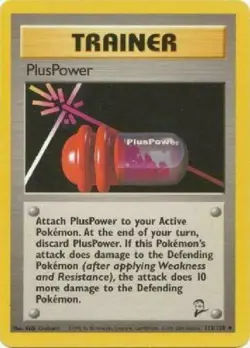PlusPower 113/130 Base Set 2 WOTC Pokemon Card - NM - Image 1