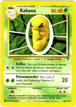 Kakuna 50/110 Legendary Collection Pokemon Card - NM - Image 1